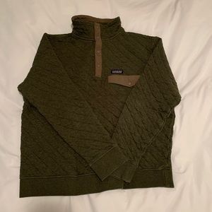 Patagonia hunter green quilted pullover